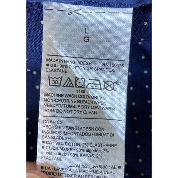 NWT OLD NAVY Polka Dot Button Up Shirt Large - Picture 5 of 7